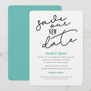 Wedding Postponed Save the NEW Date Invitation