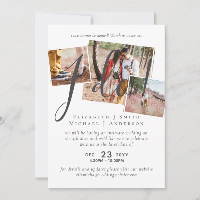 Wedding Postponement Change of Date Reception (Front)