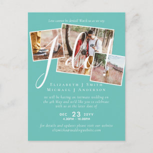 Wedding Postponement Change of Date Reception Postcard