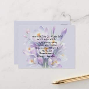 Wedding Postponement Fall Colors Announcement Postcard