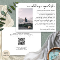 Wedding Postponement Photo Update Modern Script