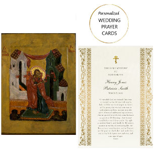 Wedding Prayer Card Orthodox Christian Icon