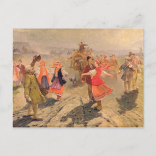 Wedding procession in the Orel region Postcard