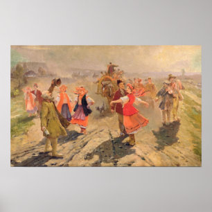 Wedding procession in the Orel region Poster