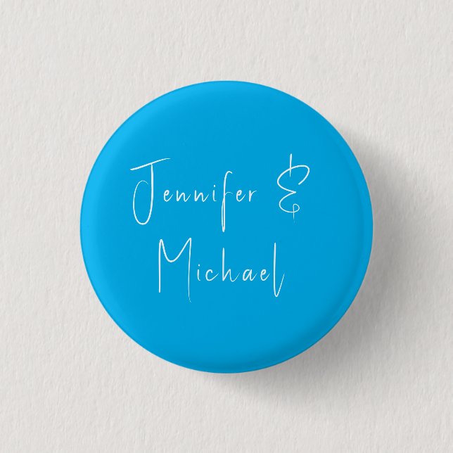 Wedding Professional Classical Sky Blue 3 Cm Round Badge (Front)