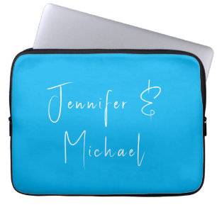 Wedding Professional Classical Sky Blue Laptop Sleeve