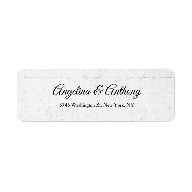 Wedding Professional Creative Script Wall Bricks Return Address Label (Front)