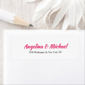 Wedding Professional Creative Script  White Modern Return Address Label (Insitu)