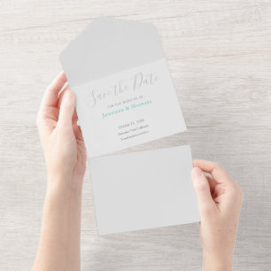 Wedding Professional Design Modern Save the Date All In One Invitation