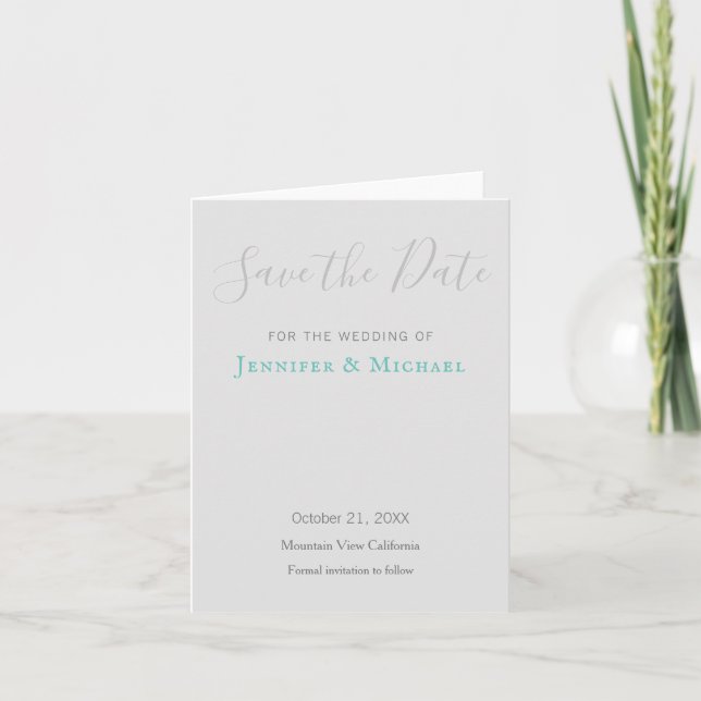 Wedding Professional Design Modern Save the Date Announcement (Front)