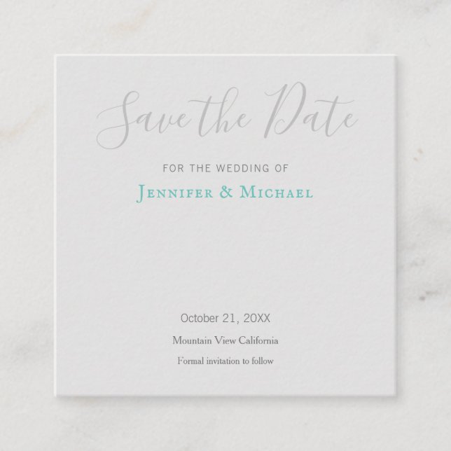 Wedding Professional Design Modern Save the Date Enclosure Card (Front)