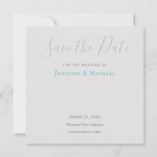 Wedding Professional Design Modern Save the Date Invitation (Front)