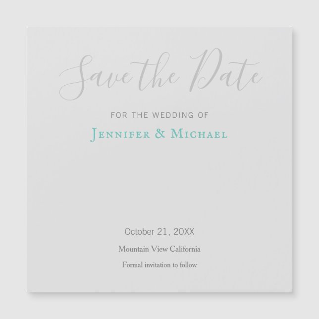 Wedding Professional Design Modern Save the Date Magnetic Invitation (Front)