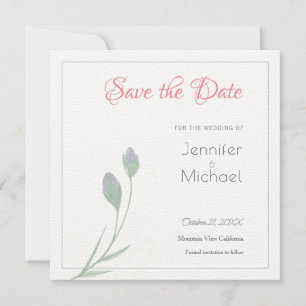 Wedding Professional Flower Design Save the Date Invitation