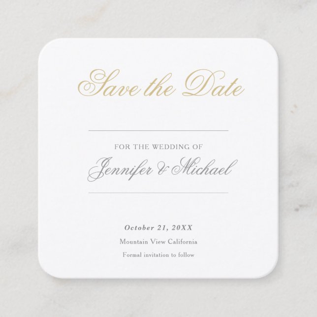Wedding Professional Minimalist Enclosure Card (Front)