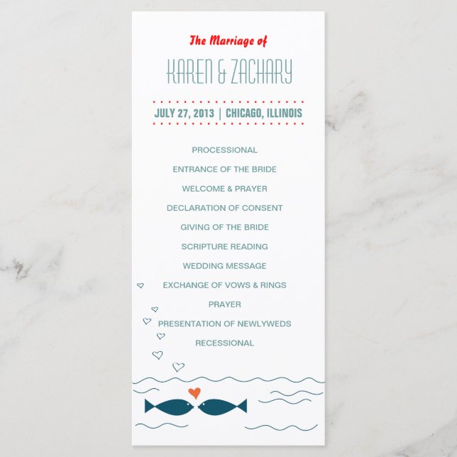 Wedding Program (Front)