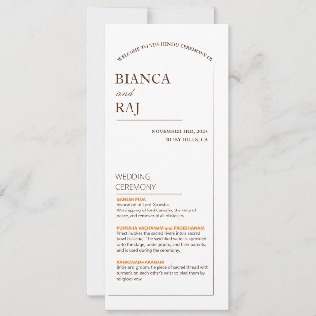 WEDDING PROGRAM (Front)