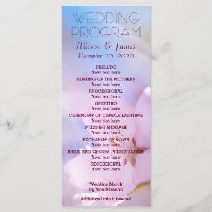 Wedding Program cherry customisable