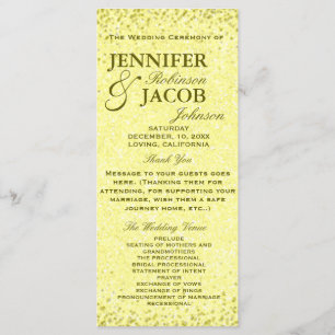 Wedding Program   Distressed Vintage Look