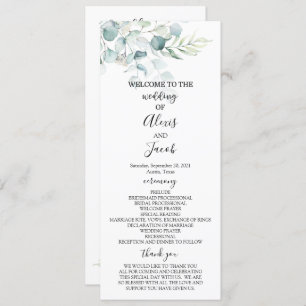 Wedding Program - Eucalyptus