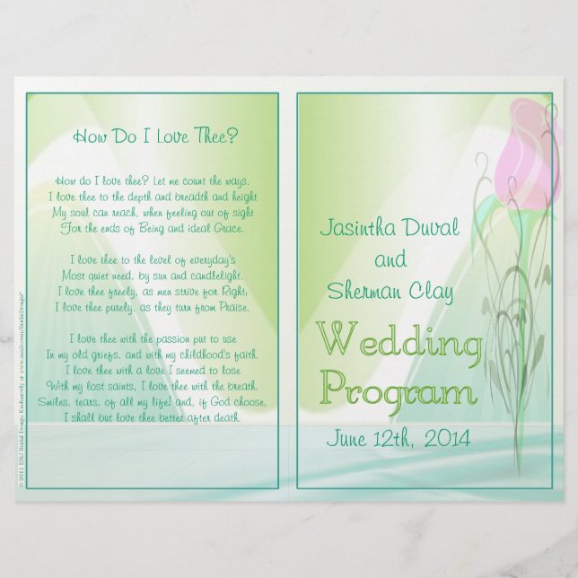 Wedding Program (non-religious version) (Front)