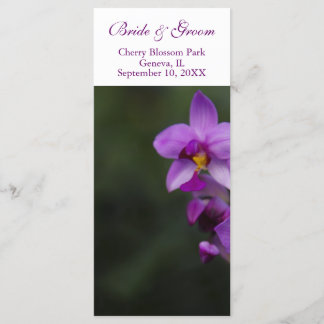 Wedding Program - Purple Orchid Card