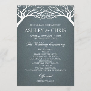 Wedding Program - Rustic Tree