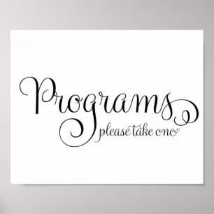 Wedding Program Sign