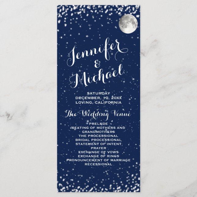 Wedding Program | Starry Night (Front)