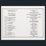 Wedding program template<br><div class="desc">A "wedding program" with fully customisable templates enabling you to create the perfect program for guests. DESIGN - An elegant see through inlay is trimmed with a faux gold edge and is set against a background that may be changed to any colour of your choice. CUSTOMIZE IT: Add your own...</div>
