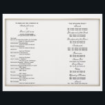 Wedding program template (four)<br><div class="desc">A "wedding program" with fully customisable templates enabling you to create the perfect program for guests. DESIGN - An elegant see through inlay is trimmed with a faux gold edge and is set against a background that may be changed to any colour of your choice. CUSTOMIZE IT: Add your own...</div>