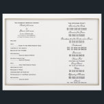Wedding program template (three)<br><div class="desc">A "wedding program" with fully customisable templates enabling you to create the perfect program for guests. DESIGN - An elegant see through inlay is trimmed with a faux gold edge and is set against a background that may be changed to any colour of your choice. CUSTOMIZE IT: Add your own...</div>