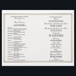 Wedding program template (two)<br><div class="desc">A "wedding program" with fully customisable templates enabling you to create the perfect program for guests. DESIGN - An elegant see through inlay is trimmed with a faux gold edge and is set against a background that may be changed to any colour of your choice. CUSTOMIZE IT: Add your own...</div>
