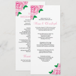 Wedding Program Templates for Ceremony