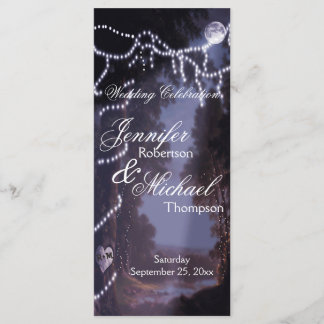 Wedding Program | Tree  Lights