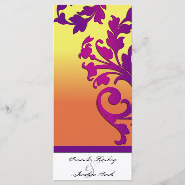 Wedding Program - Tropical Destination Floral (Front)