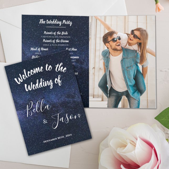 Wedding Program UNDER THE STARS Themed Wedding  (Wedding Program UNDER THE STARS Themed Wedding)