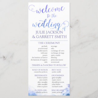 Wedding Program - Watercolor US Wedding Program