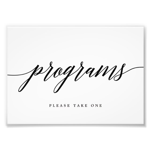 Wedding Programs Sign EDITABLE COLOR and SIZE MSC (Front)