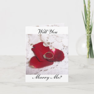 Wedding Proposal Card Will You Marry Me? Ring