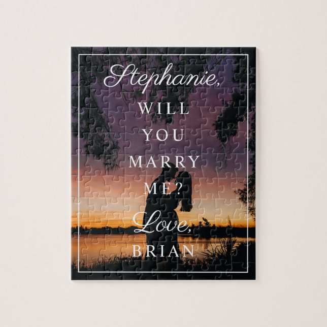 Wedding Proposal Will You Marry Me Small Photo Jigsaw Puzzle (Vertical)