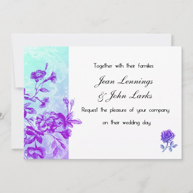 Wedding (purple) Invitation (Front)