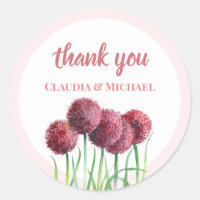 Wedding Purple Pink Alliums Flower Watercolor