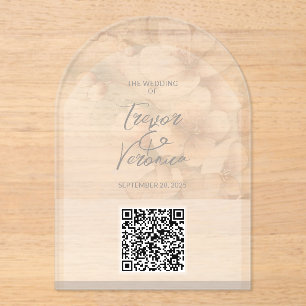 Wedding QR Code Acrylic Invitation
