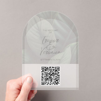 Wedding QR Code Acrylic Invitation