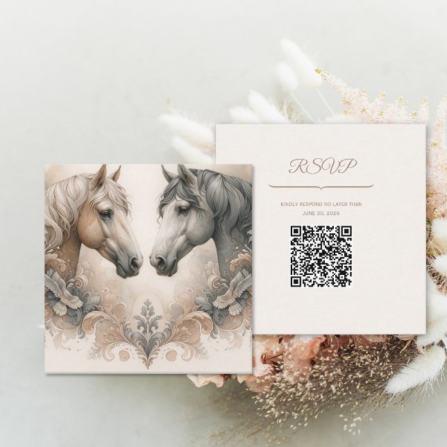 Wedding QR Code Enclosure Card (Wedding QR Code Enclosure Card (front and back))
