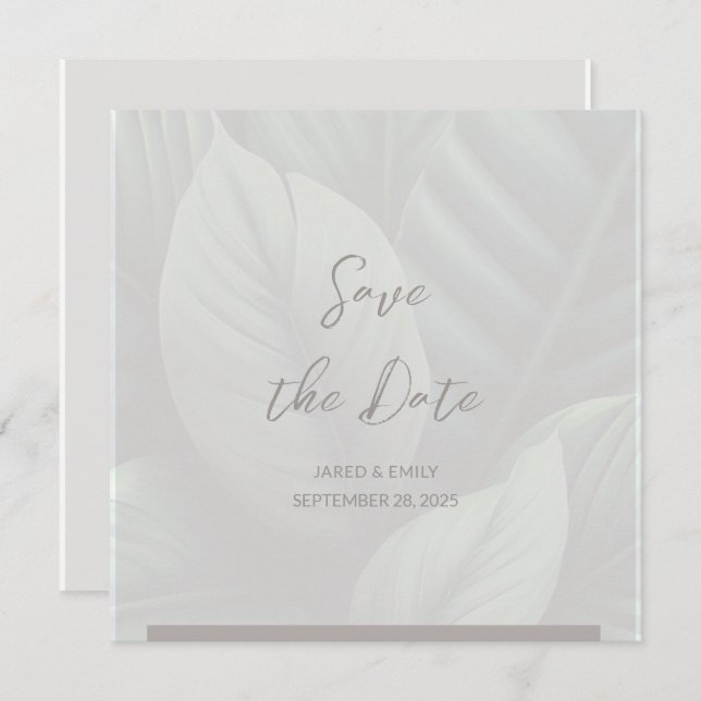 Wedding QR Code Save the Date Invitation (Front/Back)