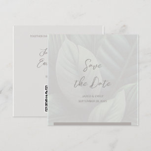 Wedding QR Code Save the Date Invitation