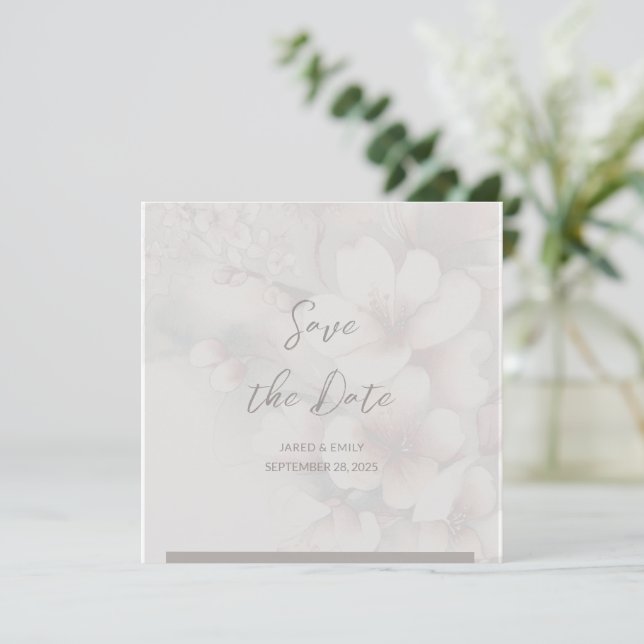 Wedding QR Code Save the Date Invitation (Standing Front)