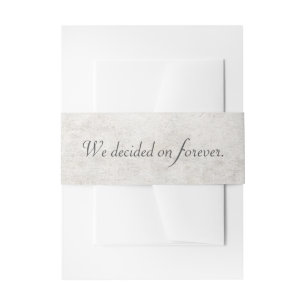 Wedding Quote On Texture Invitation Belly Band